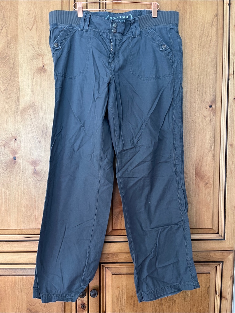 Sonoma WoMen’s Straight-Leg Chinos - Dark Gray